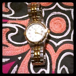 Seiko silver and gold watch