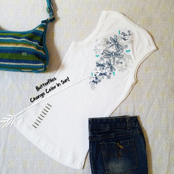 🆑Magical Color Changing Butterflies Summer Tank - Picture 2 of 4