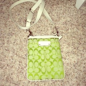 Authentic green coach satchel