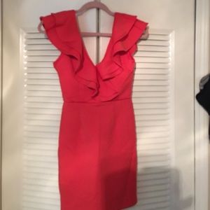 Bodycon Dress with Ruffles and low cut back
