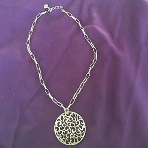 Gold medallion necklace