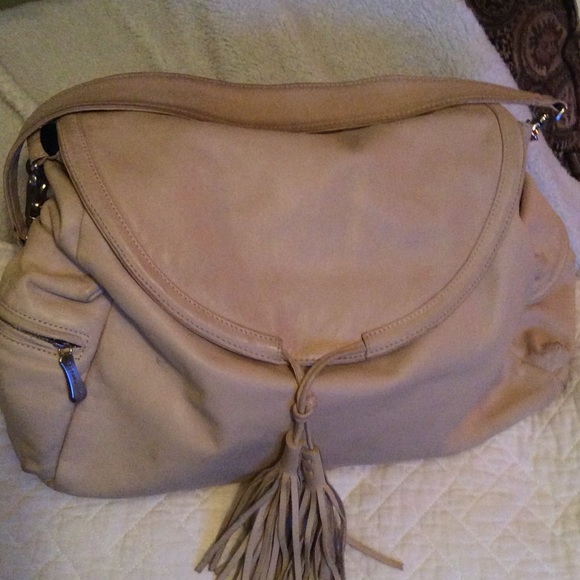 Bcbg Maxazria creamy beige leather bag