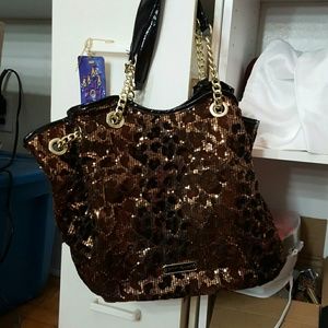 Betsey Johnson leopard print purse