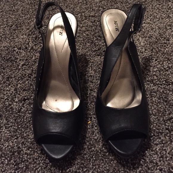 Black apartment 9 high heels