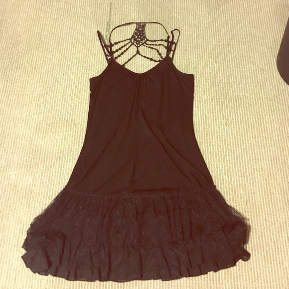 Black shift dress with adorable ruffles. - Picture 1 of 2