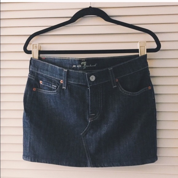 7 For All Mankind denim miniskirt
