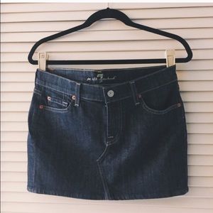 7 For All Mankind denim miniskirt