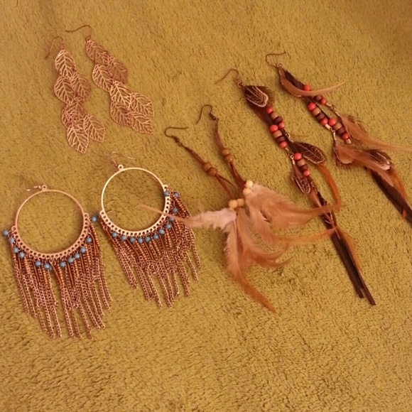4 pairs Boho chic earrings *BUNDLE*