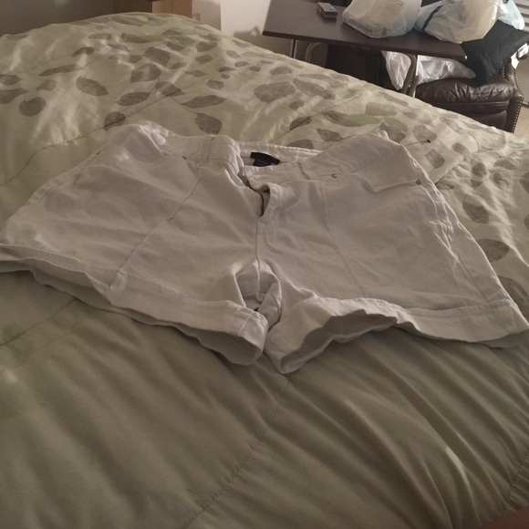 White denim shorts