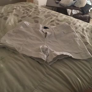 White denim shorts
