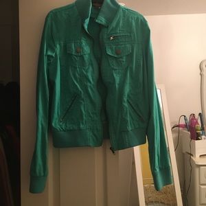 LIKE NEW TURQUOISE BOMBER JACKET