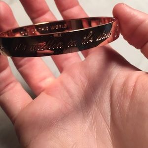kate spade rose gold idiom bangle