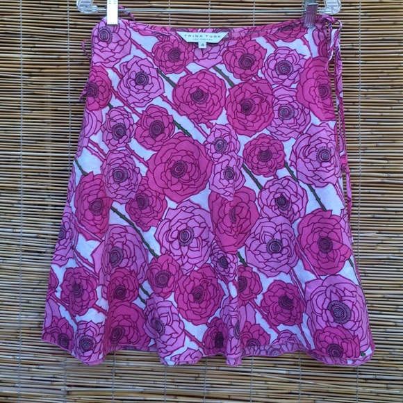 Trina Turk floral cotton skirt