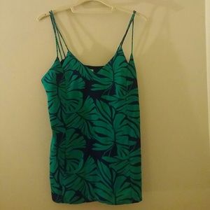 Tropical Print Sleeveless Top