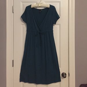 Short Sleeve Ties Waist Dress
