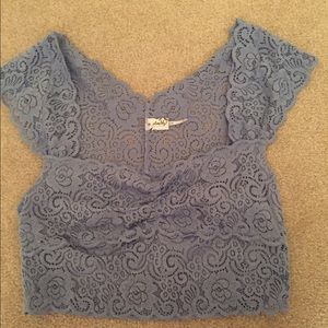 Free People Cropped Lace Top