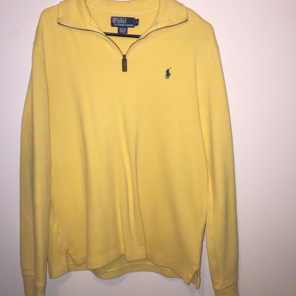 yellow polo pullover