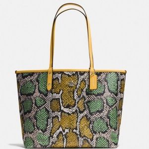 Coach reversible tote