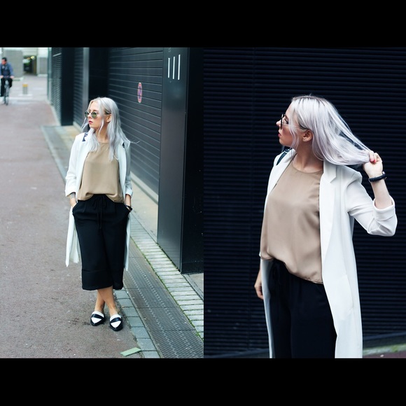 FOREVER21 White duster coat