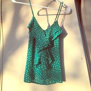 Silence and noise silk tank.