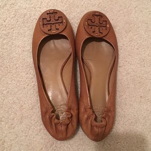 RESERVED! Tory Burch Royal Tan Flats 8.5