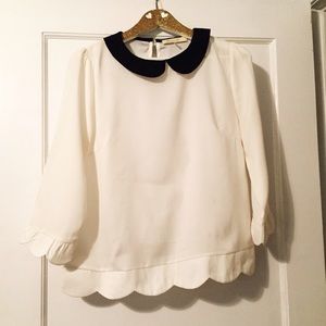 Scalloped Peter Pan blouse 💙💙💙