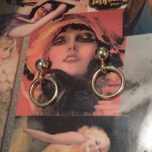 Large hoop earrings