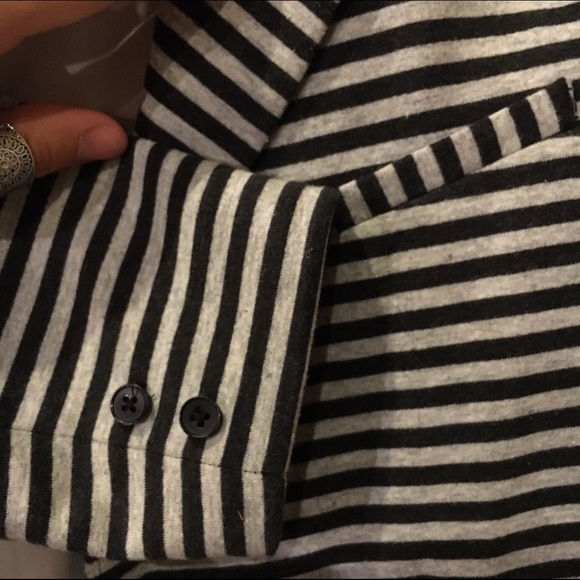 Soft Jersey Knit Striped Blazer - Picture 3 of 3