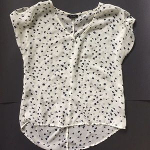 Heart Shaped Polka Dot Blouse