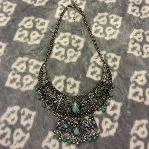 Turquoise and silver necklace