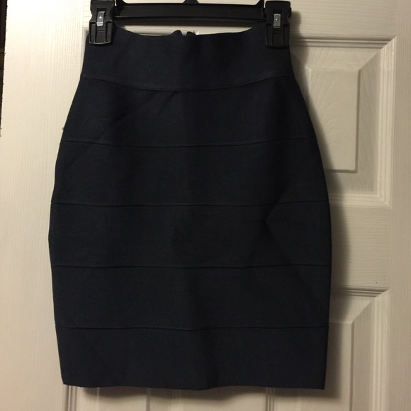 Charcoal grey Herve Leger bandage skirt