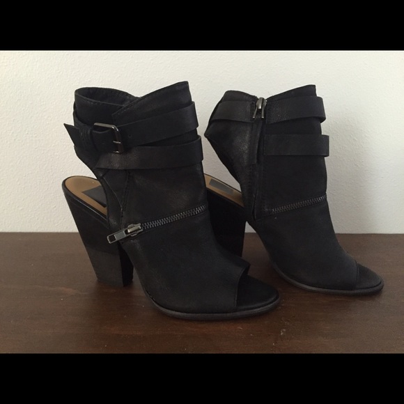 Dolce Vita Nayla Open Toe Booties - Black Size 9