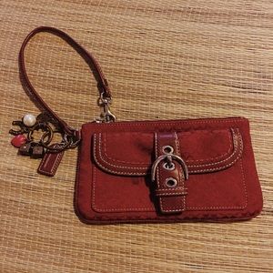 Coach Monogram C wristlet in Red