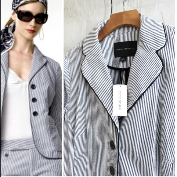 Seersucker Blazer - Picture 1 of 2