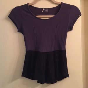 Colorblocked Peplum Top