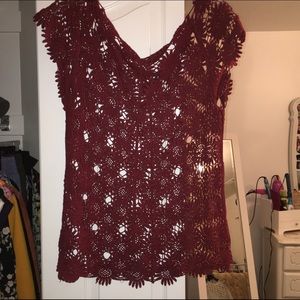 Maroon lace top!