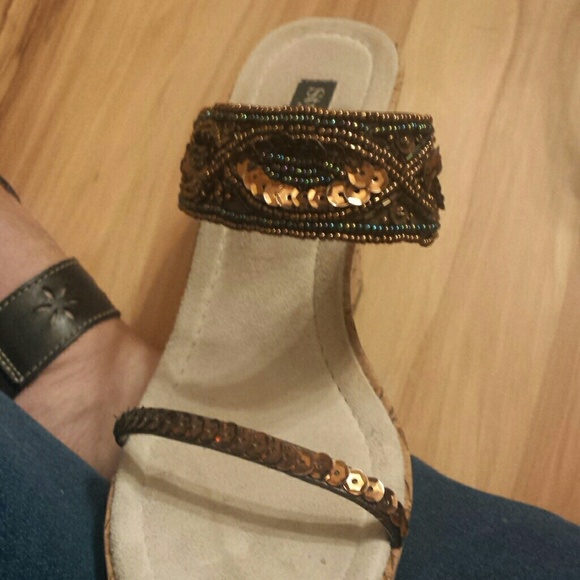 Bling wedge sandels size 61/2 style and co - Picture 2 of 3