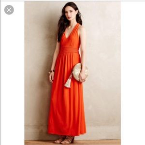 Anthropologie Yuma Maxi Dress by Marve in Coral