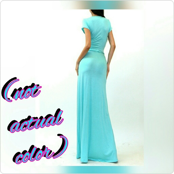 *SOLD* Wrap Tie Maxi Dress - Picture 2 of 3