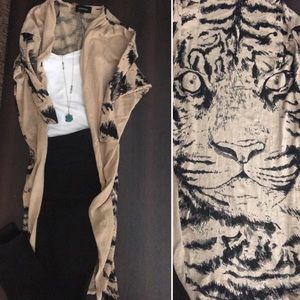 NEW mink pink by Nordstrom tiger sweater
