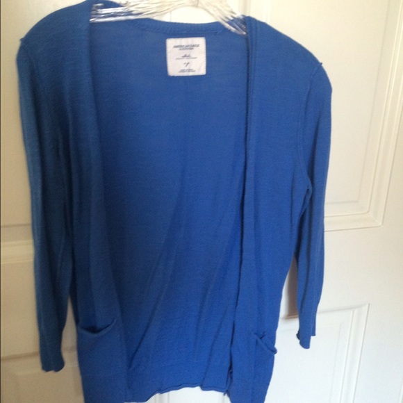 Blue cardigan