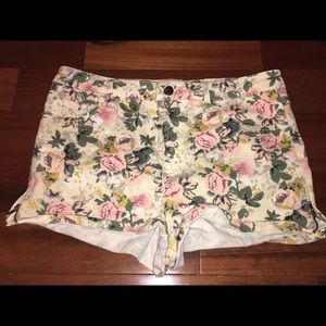 Floral High Waist Shorts