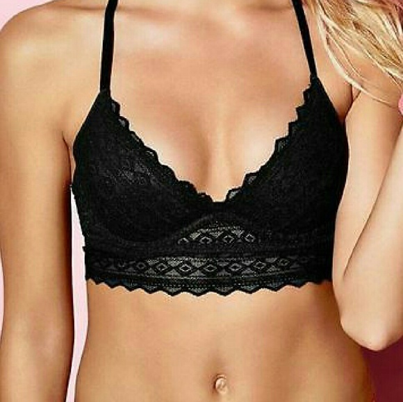 Victoria's secret black lace bralette