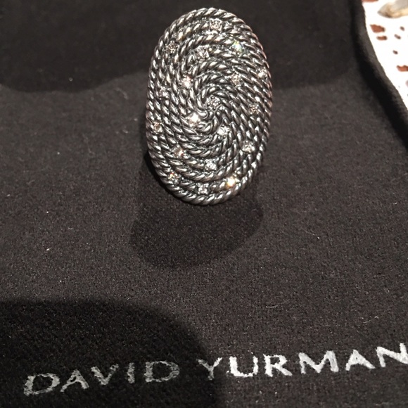 NWT David Yurman Cable Coil Ring with Diamonds