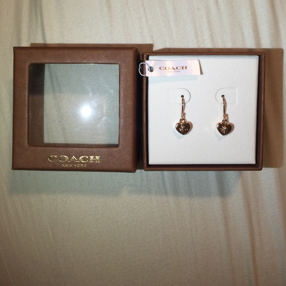 COACH ROSEGOLD EARRINGS - Picture 2 of 4