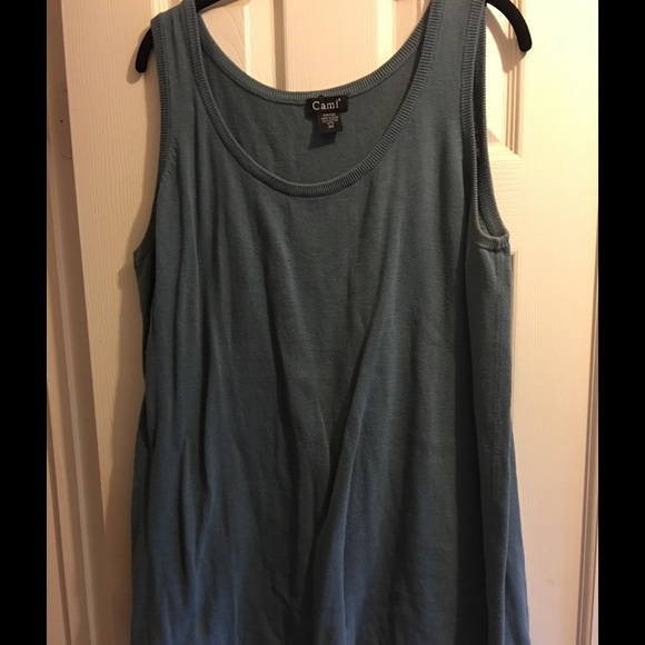Cami tank top slate blue 2x