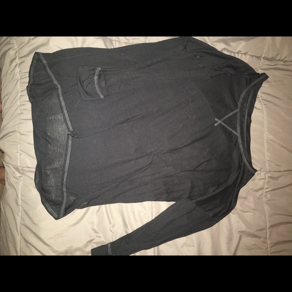 Black sheer top.