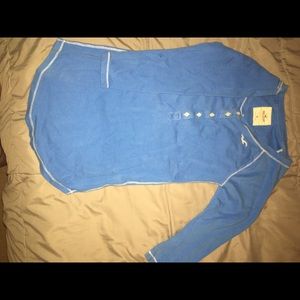 Blue mid length sleeve T