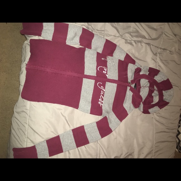 Red and grey guess sweater