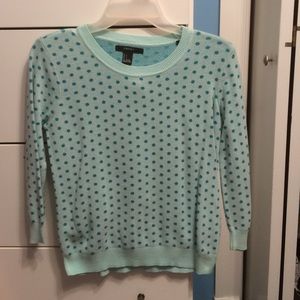 Forever 21 Blue Polka Dot Sweater Size Small